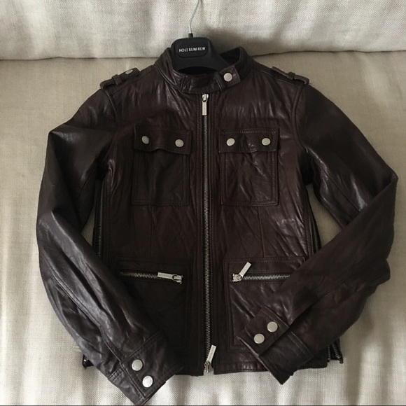 Michael Kors Motorbike Leather Jacket - Picture 2 of 8